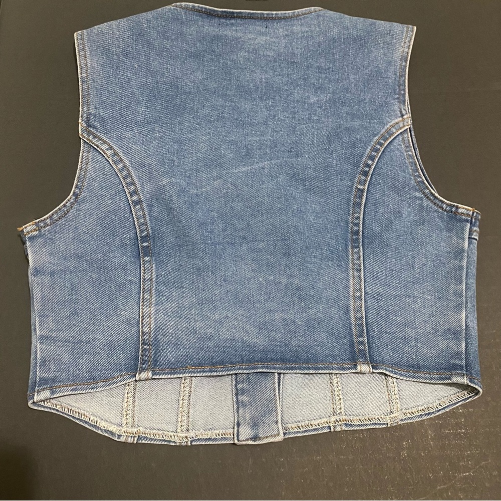 NWT House of Harlow 1960 Denim Corset Size: M - Picture 7 of 9
